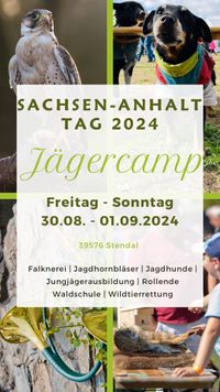 Plakat zum Programm der Jägerschaften auf dem Sachsen-Anhalt-Tag